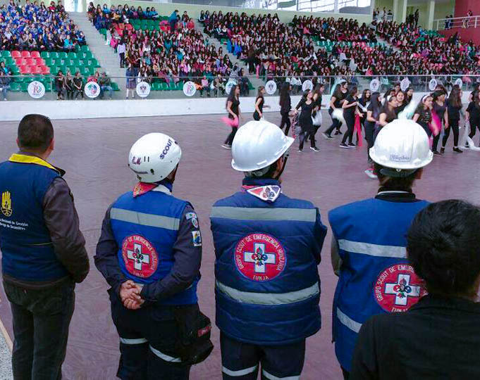 grupo de emergencia scout prmeros auxilios en eventos masivos